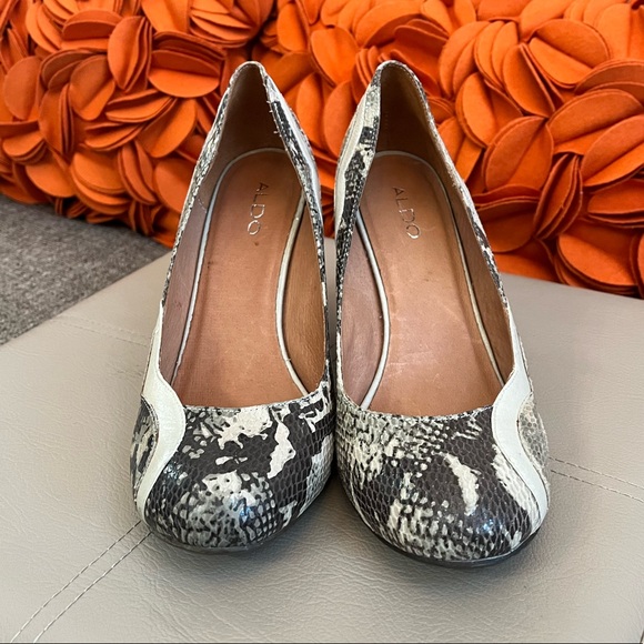 ❣️🆕Aldo Leather&Snakeskin Embossed Pumps❣️ - Picture 2 of 8